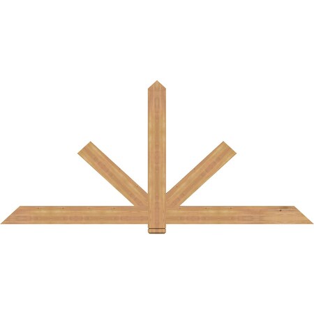 Ekena Millwork Kennewick Timber Gable Bracket, Western Red Cedar, 96"W x 44"H x 1 1/2"D x 5 1/2"F, 11/12 Pitch GBW096X44X0206KEN00SWR